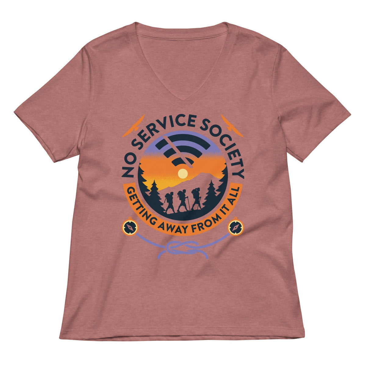 No Service Society Women's V-Neck Tee
