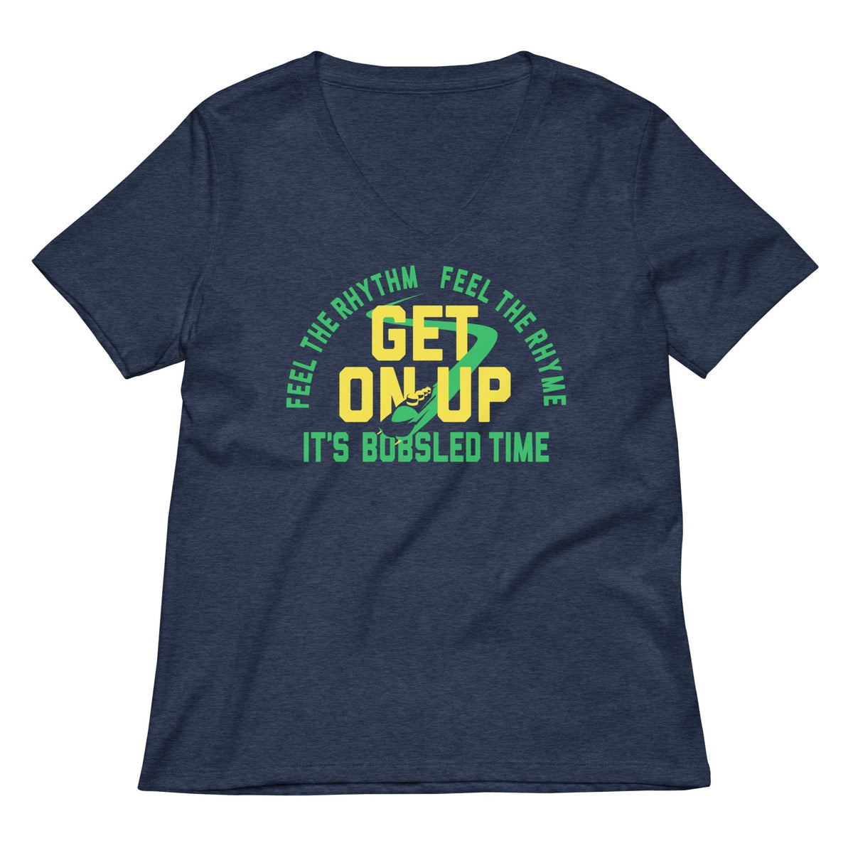 It's Bobsled Time Women's V-Neck Tee