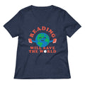 Reading Will Save The World Women's V-Neck Tee