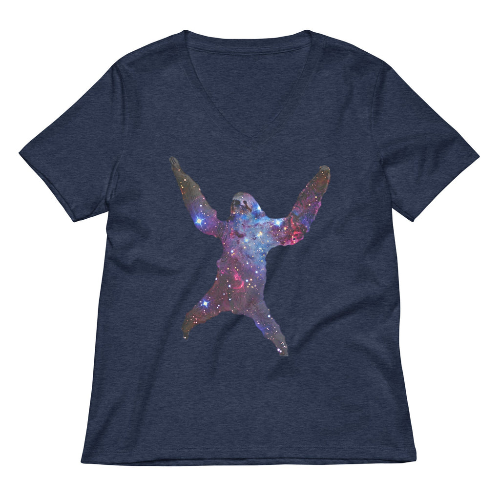 Sloth Nebula Women's V-Neck Tee