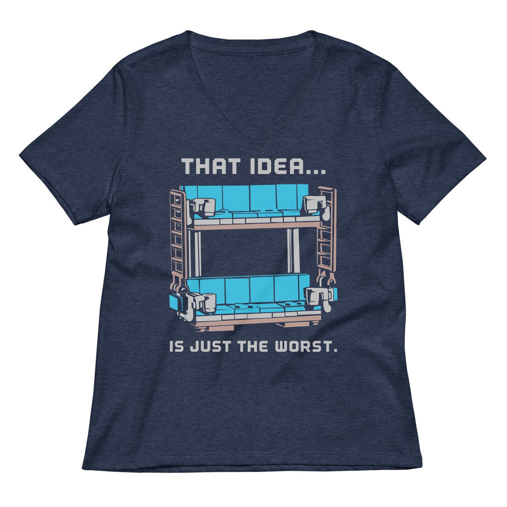 Double Decker Couch Women's V-Neck Tee