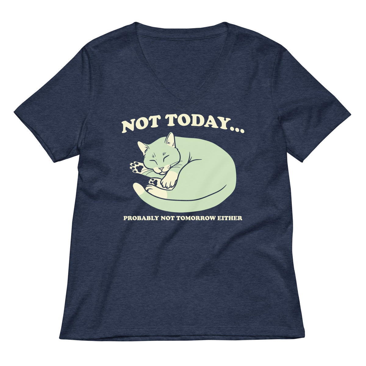 Not Today Probably Not Tomorrow Either Women's V-Neck Tee
