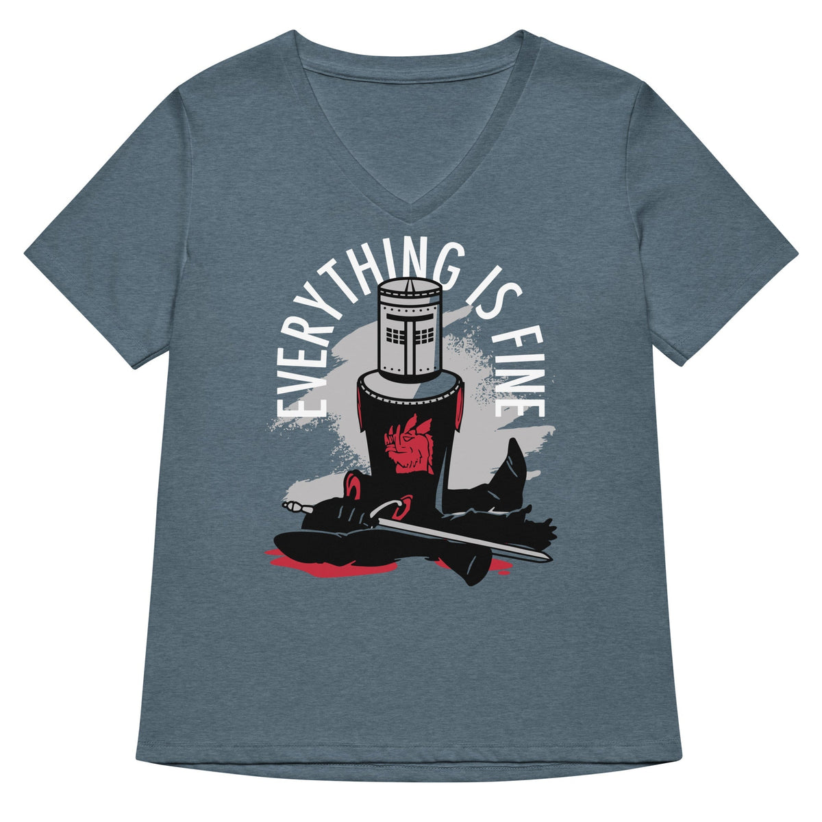 Everything Is Fine Women's V-Neck Tee