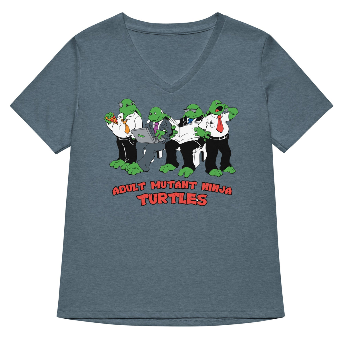Adult Mutant Ninja Turtles Women's V-Neck Tee