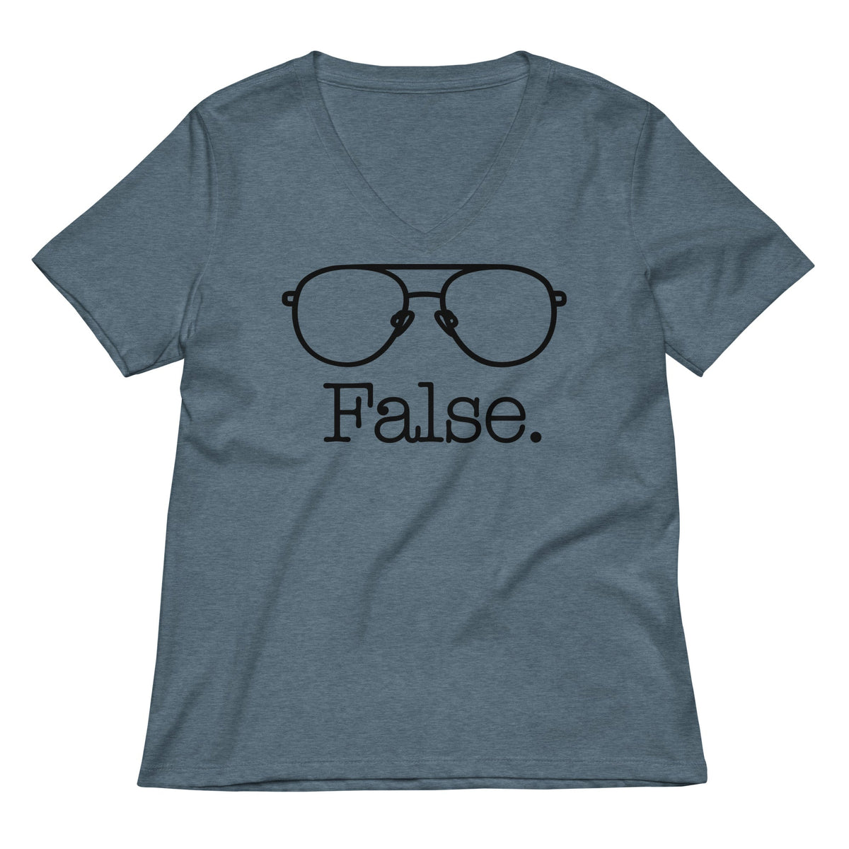False Glasses Women's V-Neck Tee