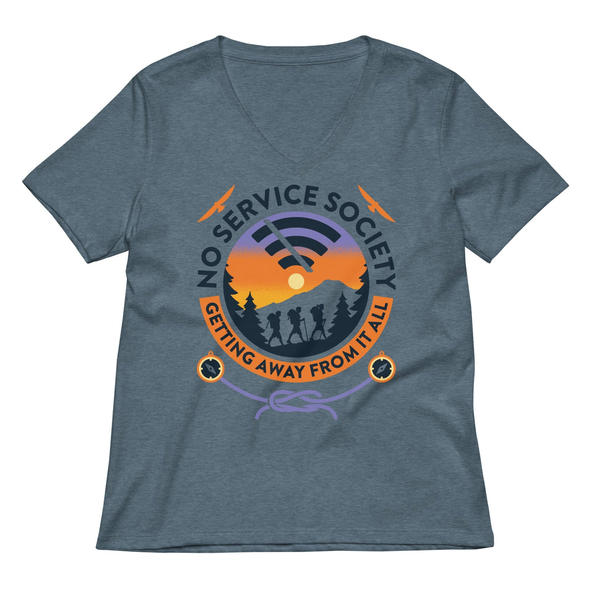 No Service Society Women's V-Neck Tee