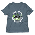 Welcome To The Great Indoors Women's V-Neck Tee