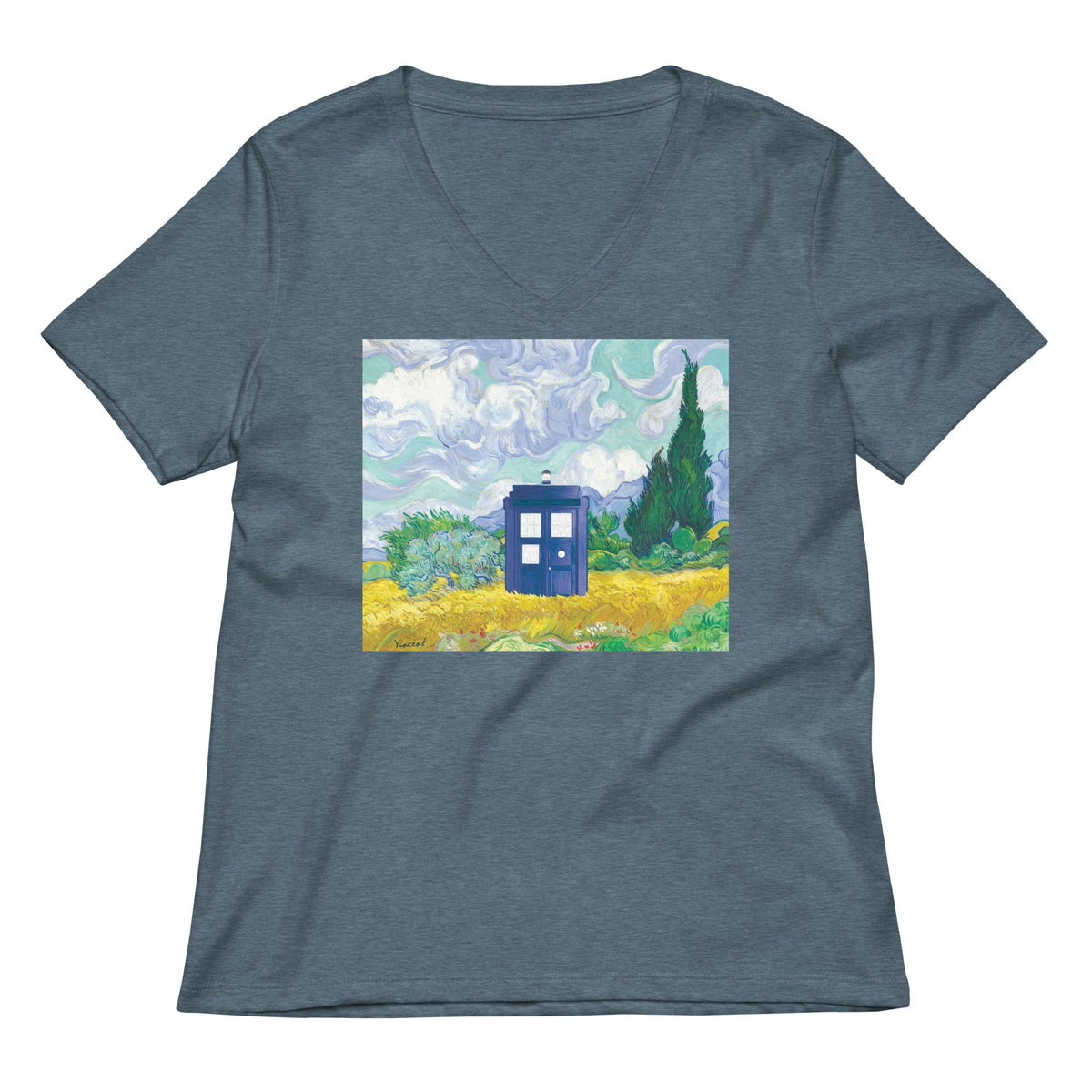 Visiting Van Gogh Women's V-Neck Tee