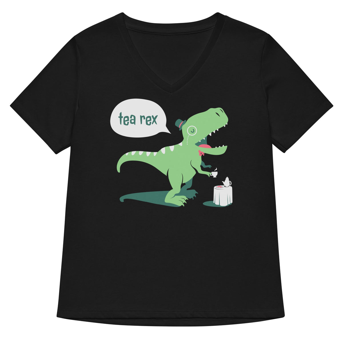 Tea Rex Women's V-Neck Tee