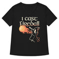 I Cast Fireball Women's V-Neck Tee