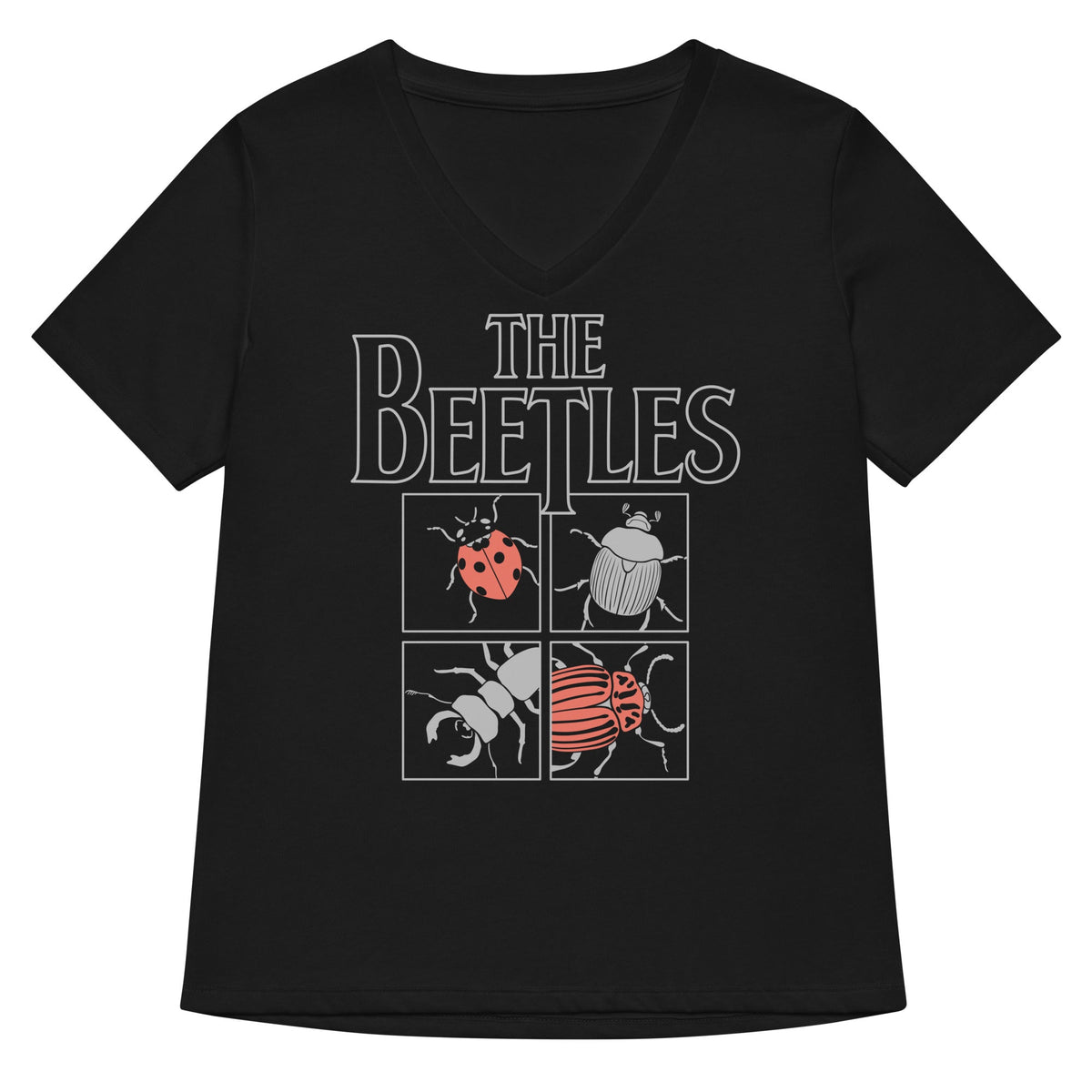 The Beetles Women's V-Neck Tee