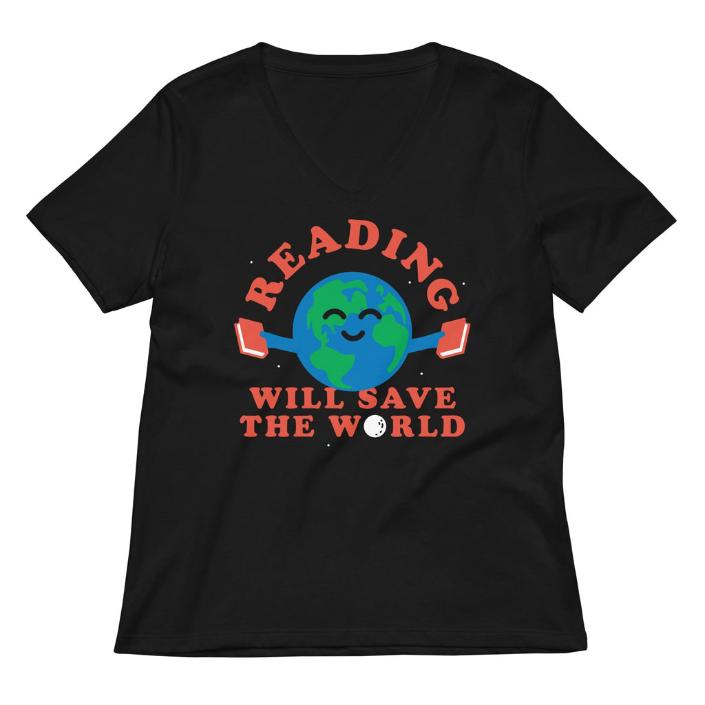 Reading Will Save The World Women's V-Neck Tee