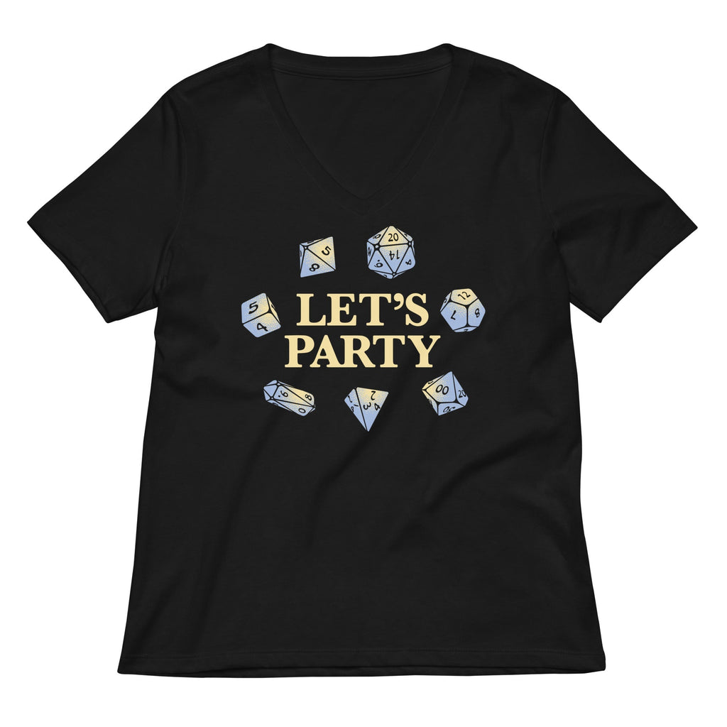 Let's Party Dice Women's V-Neck Tee