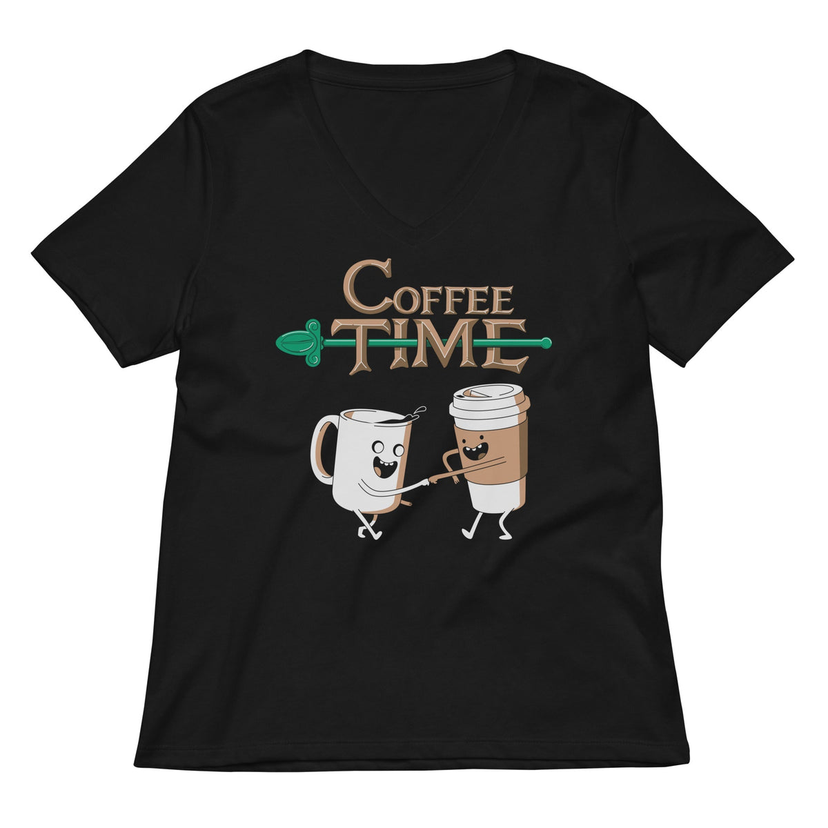 Coffee Time Women's V-Neck Tee