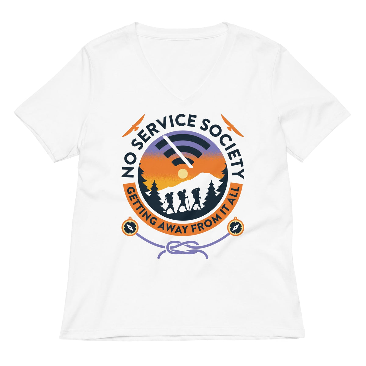 No Service Society Women's V-Neck Tee
