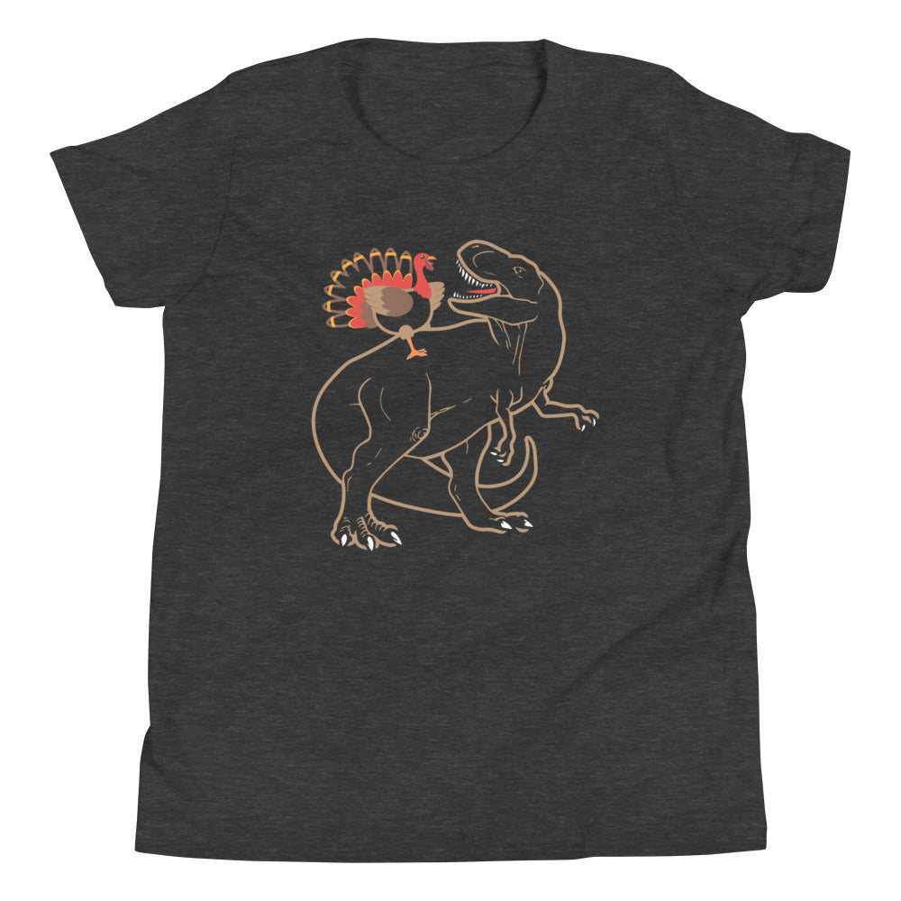 Turkey Riding T-Rex Kid's Youth Tee