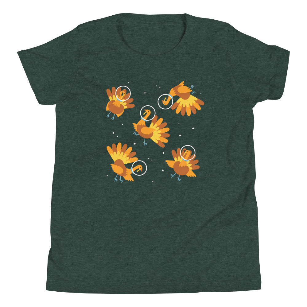 Turkeys In Space Kid's Youth Tee