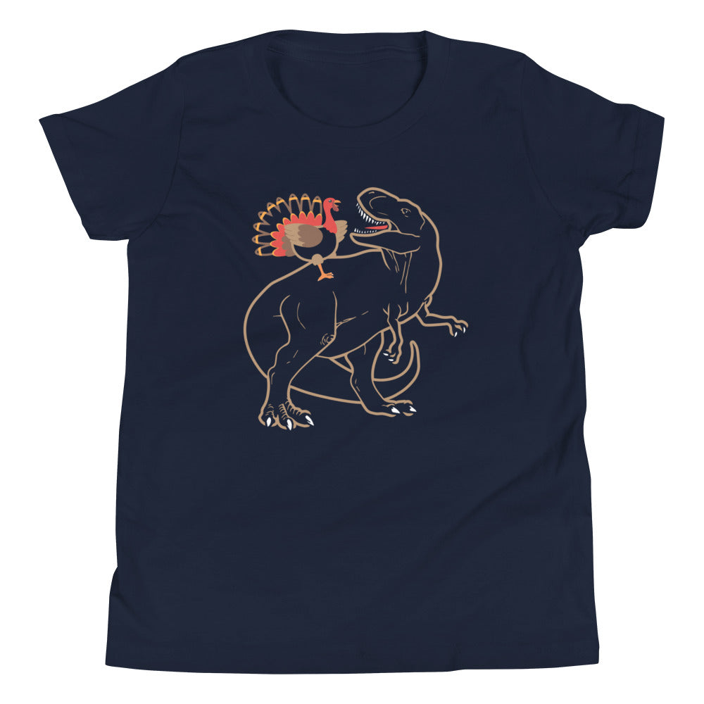 Turkey Riding T-Rex Kid's Youth Tee